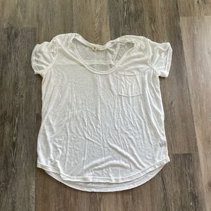 POL white pocket tee